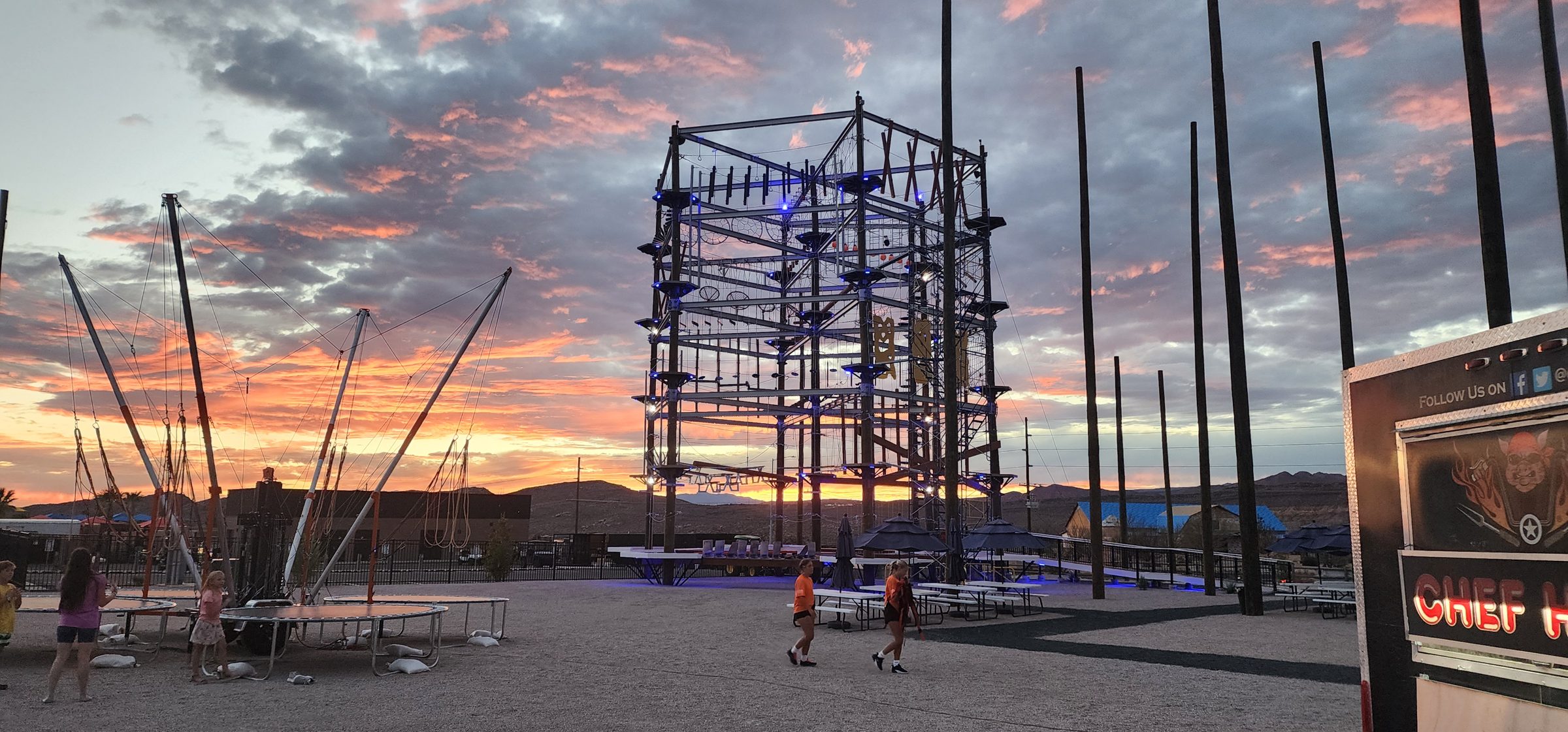 The Ropes of Southern Utah course at dusk — a partner activity, not a course we operate